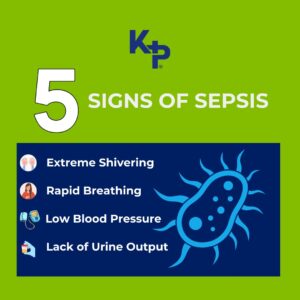 A graphical image on recognising the signs of sepsis in the body